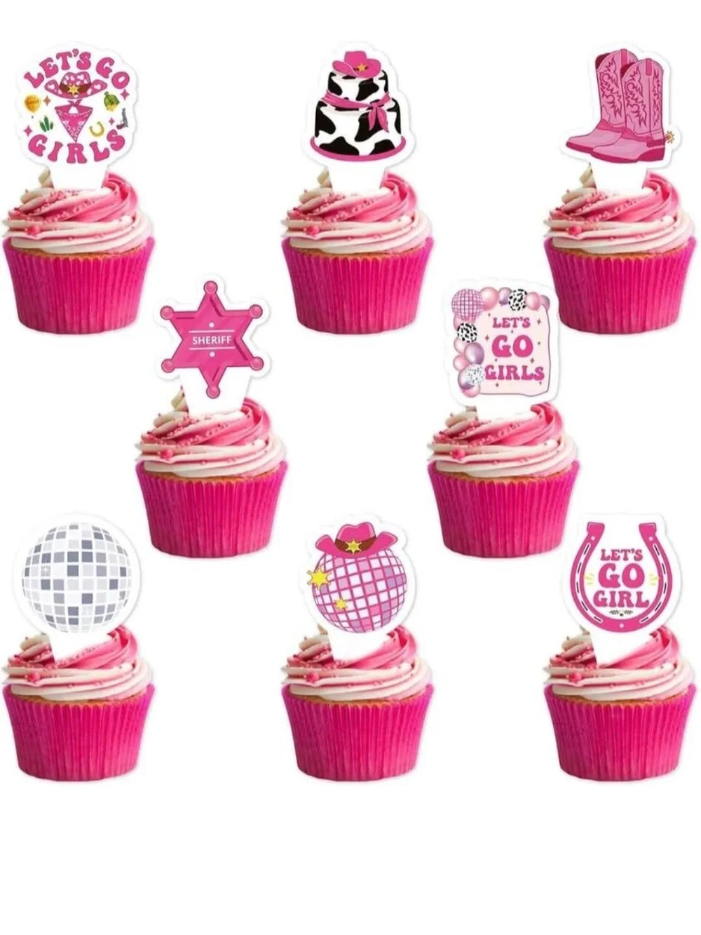 Pink Cowboy Boot & Hat Themed Bachelorette Decorations